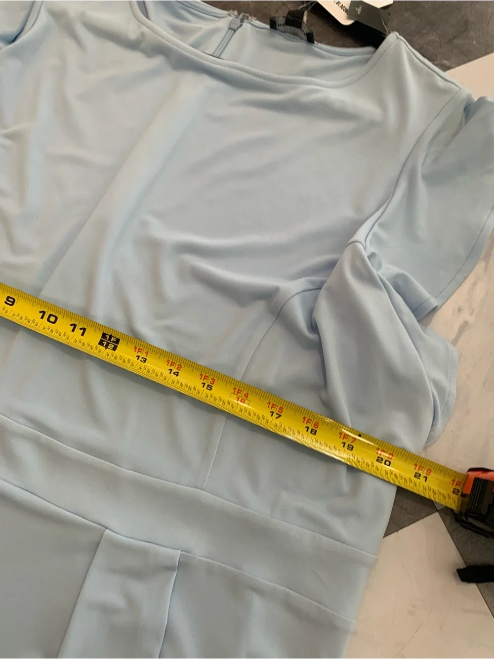 The Limited Light Blue High-Low Flutter Sleeve Dress